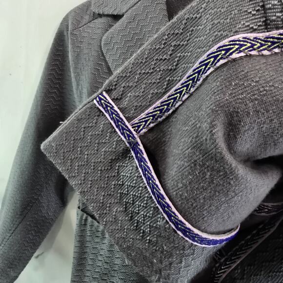 Coquille Blazer Womens 2 XS Gray Crop Jacket Golden Ratio Dynamism - Picture 10 of 13